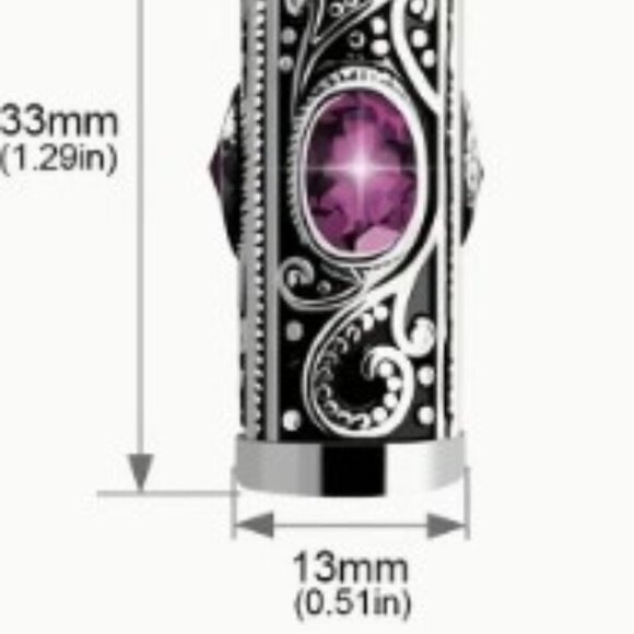 Stainless Steel Memorial Pendant Necklace For Ashes Blue W/ Flower Style: Unisex - Picture 6 of 6